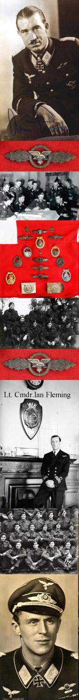 Early Luftwaffe Transport & Glider Silver Squadron Combat Clasp in Silver (Frontflugspange für Transport und Luftlandflieger in Silber)From One Of Ian Fleming’s Naval Intelligence Section’s So Called ‘Red Indians’ 30 Commando Special Engineering Unit
