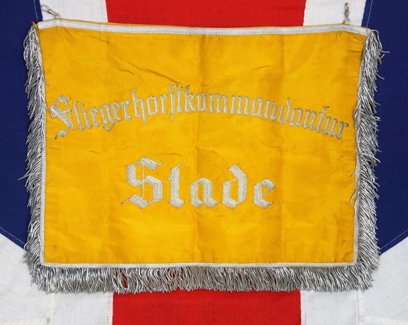 Now Sold A Really Rare Original WW2 Luftwaffe Night Fighter Airbase Command Commandant's {Fliegerhorst Kommandantur} of Stade, Double Sided Banner, Of A WW2 Night Fighter Luftwaffe Airbase For Nachtjagdgeschwader 1 {NJG 1} & Nachtjagdgeschwader 3 {NJG 3}