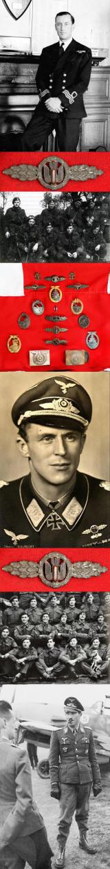 WW2 Luftwaffe Combat Bomber Clasp (Frontflugspange für Kampf- und Sturzkampfflieger in Gold)From One Of Ian Fleming’s Naval Intelligence Section’s So Called ‘Red Indians’ 30 Commando Special Engineering Unit. Collected During A Clandestine Recon Mission