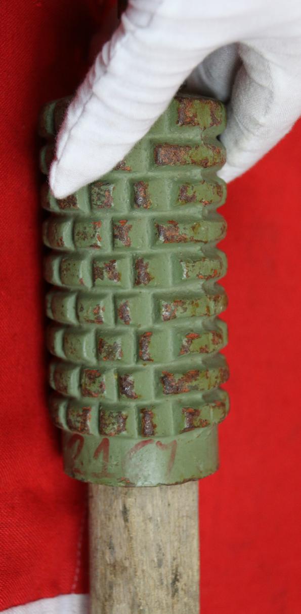 Deactivated Original Yugoslavian Stake Mine PMR-2A Anti-Personnel Mine. From the Bosnian War With Original UMNP-1V Fuse