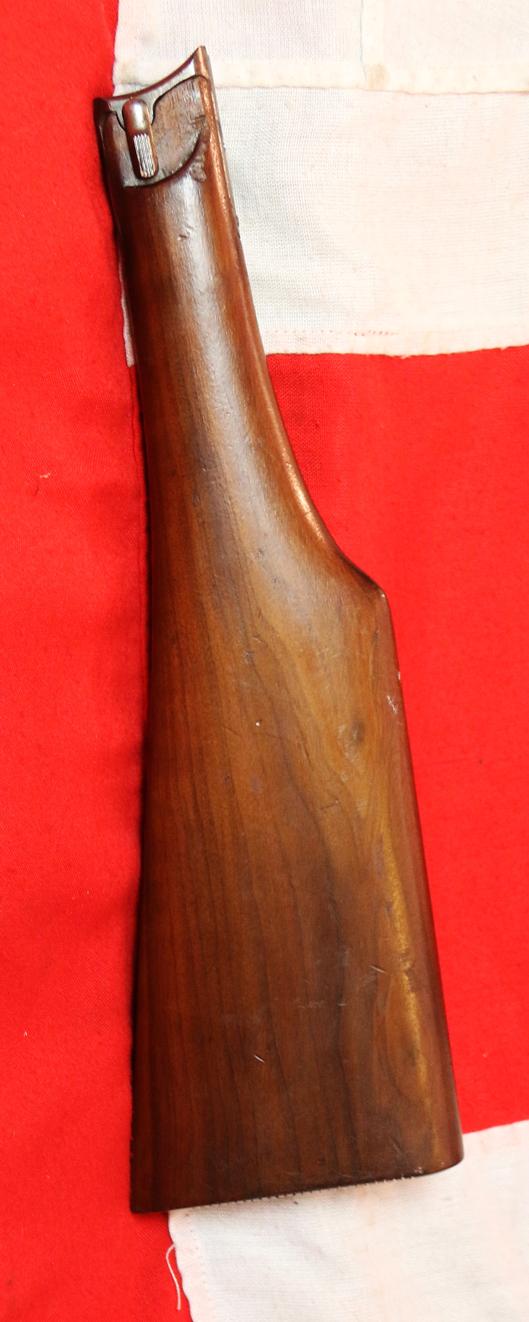 A Beautiful Quality 'Commercial' Walnut Gunstock For an Imperial German Luger Semi Auto Pistol, Likely the Long Barrel Navy or Artillery Luger. These Luger Accessories Are Now Pretty Rare & Turn Up Most Infrequently.