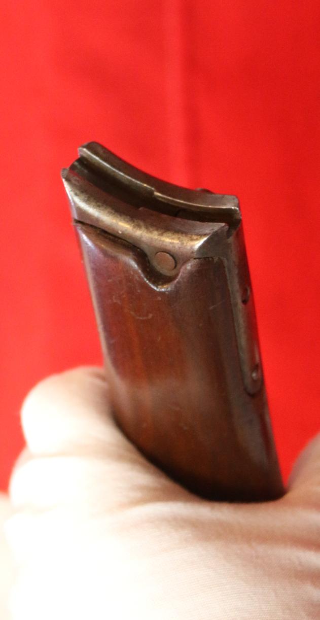 A Beautiful Quality 'Commercial' Walnut Gunstock For an Imperial German Luger Semi Auto Pistol, Likely the Long Barrel Navy or Artillery Luger. These Luger Accessories Are Now Pretty Rare & Turn Up Most Infrequently.
