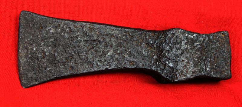 A Fabulous, Rare, Original, Ancient Viking Wrought Iron Battle Hammer-Axe. Around 1100 to 1200 Years Old. Discovered During An Old Excavation at York in 1872. Typography Wheeler TypeIV From The Earliest Period of The Viking Incursions Into England