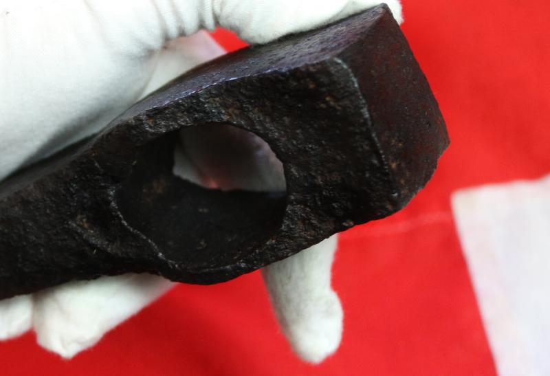 A Fabulous, Rare, Original, Ancient Viking Wrought Iron Battle Hammer-Axe. Around 1100 to 1200 Years Old. Discovered During An Old Excavation at York in 1872. Typography Wheeler TypeIV From The Earliest Period of The Viking Incursions Into England