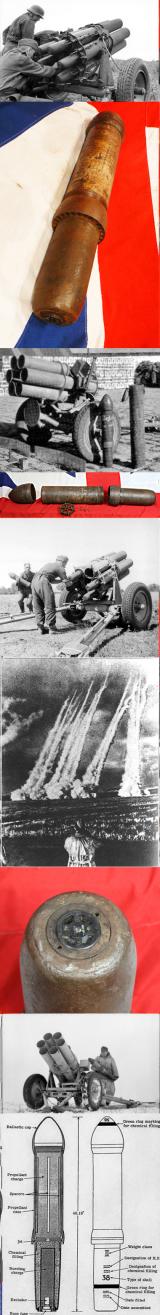 Original German WWII 15cm Nebelwerfer 41 Inert Rocket. Original, WW2 German Third Reich 'Nebelwerfer 41' Un-Fired or Failed Detonation Rocket. D-Day 'Operation Overlord' Vintage