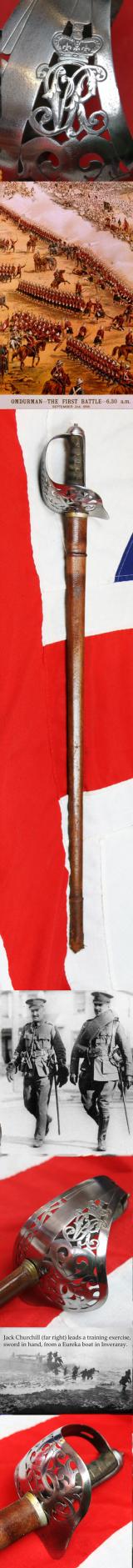 A Scarce Victorian 1895 Pattern British Infantry Officer's Sword, With Field Service Scabbard. Used At The Battle of Omdurman, Through WW1 & Into WW2. Reports From Its Use, The 1895 'New Pattern' Were Very Positive In Its Use In Combat At Omdurman