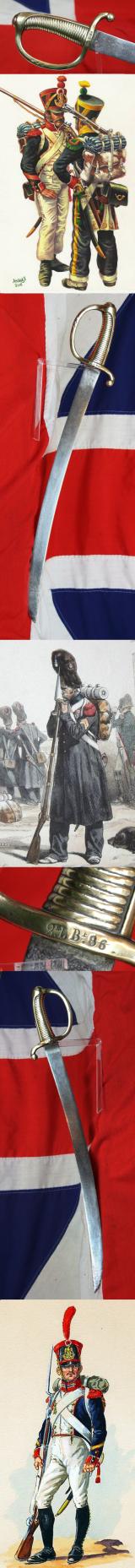 Very Scarce Original Napoleonic AnXI Versailles Infantry Briquet Rare Example of a Napoleonic French Empire Period 1804-15. Regimentally Marked For The 2nd Line Regiment Bataillon d'Élite Grenadiers & Voltigiers. They Also Fought At Trafalgar as Marines